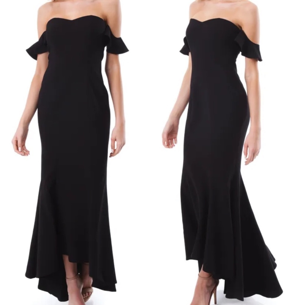 Likely Black Off-Shoulder Maxi Dress
